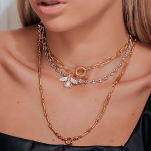 Colar em Banho de Ouro 18k Abelha com Pérola - CL1240