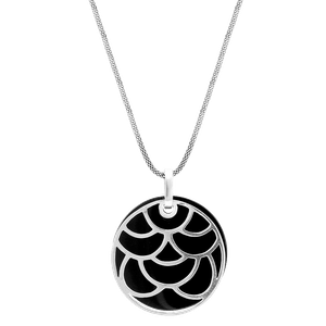 Colar em Prata 925 Mandala com Ônix - CL1329