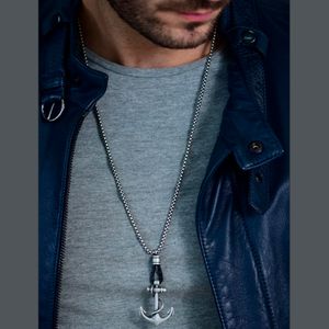 Colar Masculino em Aço com Âncora - PL13329