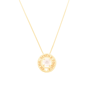Colar em Prata 925 em Banho de Ouro 18k Olhe, Sinta e Toque - CL1483