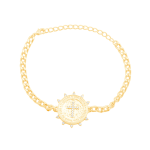 Pulseira em Banho Ouro 18K O Senhor é Meu Pastor - PL19265