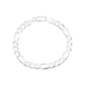 Pulseira Masculina em Prata 925 Elos 3x1 - PL19703