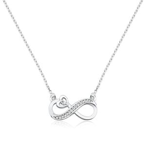 Colar em Prata 925 Amor Infinito com Zircônias - PL20214