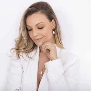 Conjunto em Banho Ouro 18K Pérola Shell Branca - PL20900