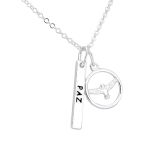 Colar Divino Espírito Santo e Paz em Prata 925 - PL21647