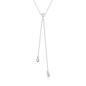 Colar Gravata com Ponto de Luz em Prata 925 - PL22015