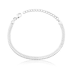 Pulseira Laminada em Banho de Ródio - PL22611