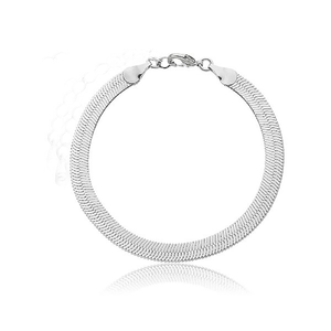 Pulseira Laminada em Banho de Ródio - PL22610