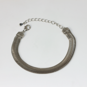 Pulseira Alemã em Banho de Ródio - PL22606