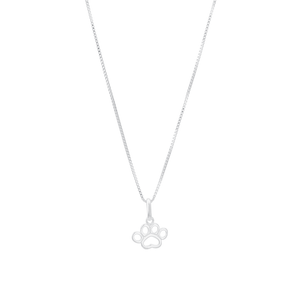 Colar Patinha de Cachorro Vazado em Prata 925 - PL23075