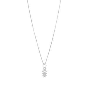 Colar Menina com Zircônias em Prata 925 - PL21691
