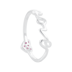 Anel Duplo Coração e Love em Prata 925 - PL23940