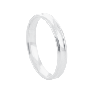 Aliança Feminina Anatômica 3MM Côncava em Prata 925 - PL23919