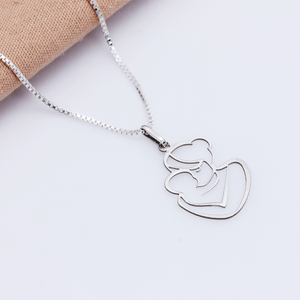 Colar Personalizado Mãe e Filho Vazado em Prata 925 - PL24049
