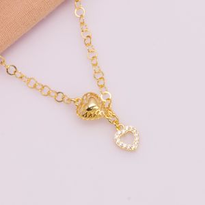 Colar 2 Corações em Banho de Ouro 18K - PL24181