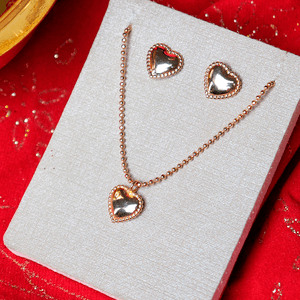 Conjunto Coração em Banho de Ouro 18K - PL24182