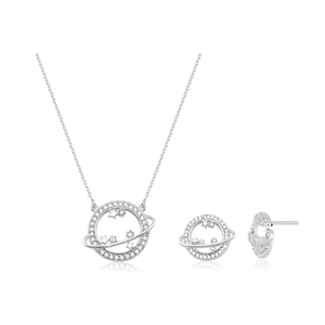 Conjunto Constelação com Zircônias em Prata 925 - PL24765